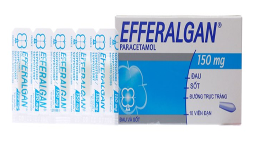 Efferalgan Paracetamol 150mg hộp 2 vỉ x 5 viên đặt UPSA SAS